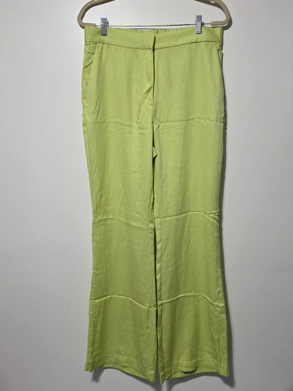 H&M Lime Green Wide-Leg Women's Pants